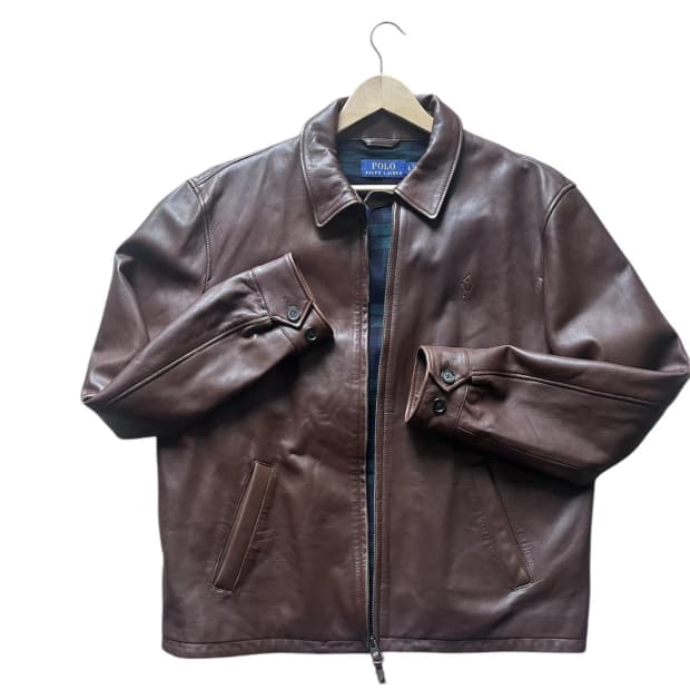 L 폴로 랄프로렌 맥스웰 램스킨 레더 자켓 / 뉴스보이 RRL