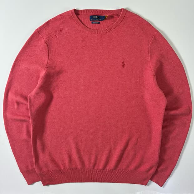 Polo  폴로 랄프로렌 신형 자수 피마코튼 핑크 니트 