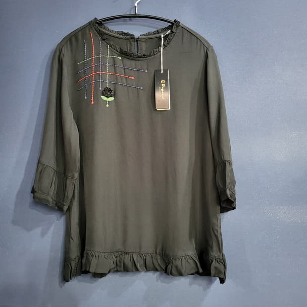 Wb 풍기인견 자수 블라우스(새상품)