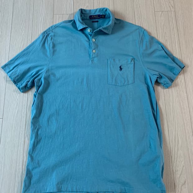 폴로 랄프로렌 클래식 핏 가먼트 다이 포켓 폴로 셔츠