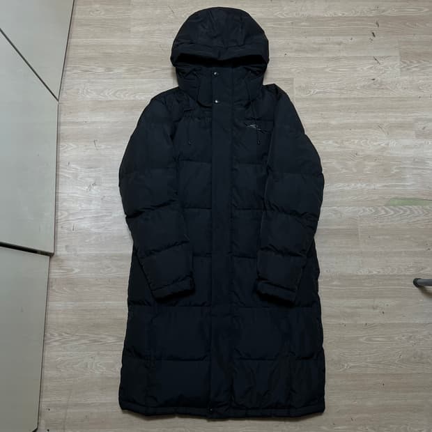 프로스펙스 로고 후드 롱패딩 점퍼 [블랙] M/95