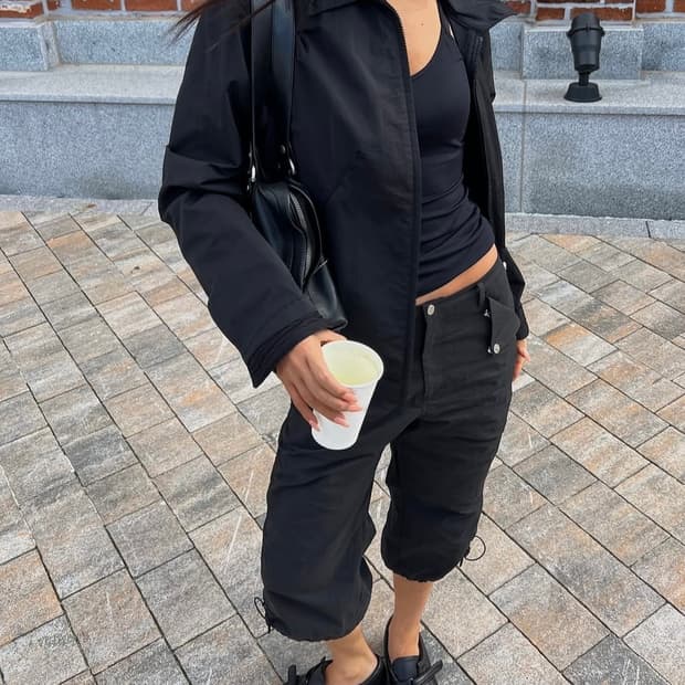 fabeur 나일론 카프리팬츠