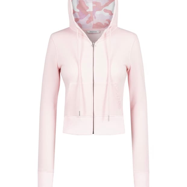 포어링 베베 카고 트레이닝 후드집업 베이비 핑크 교환 그레이