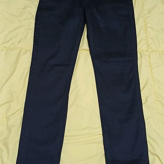 플랙 스판슬림블랙진 33인치 기장100