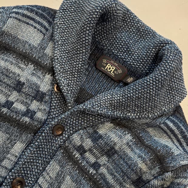 RRL 인디고 숄카라 가디건