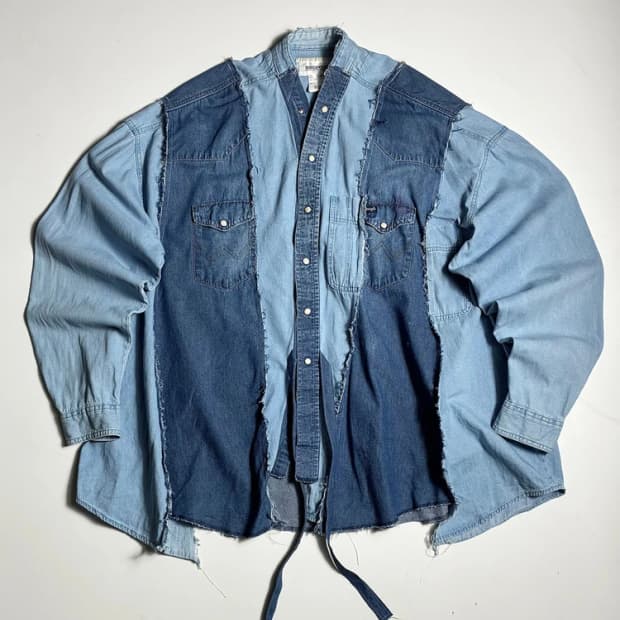 DISCOVERED 00's 재팬 도킹 와이드 데님 셔츠 자켓 R2855