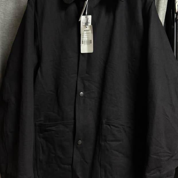 25AW 코모리 레더카라 데님 자켓