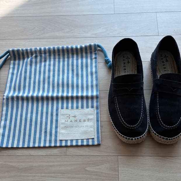 마네비(MANEBI) 스웨이드 에스파드류 네이비 (43사이즈/풀구성)