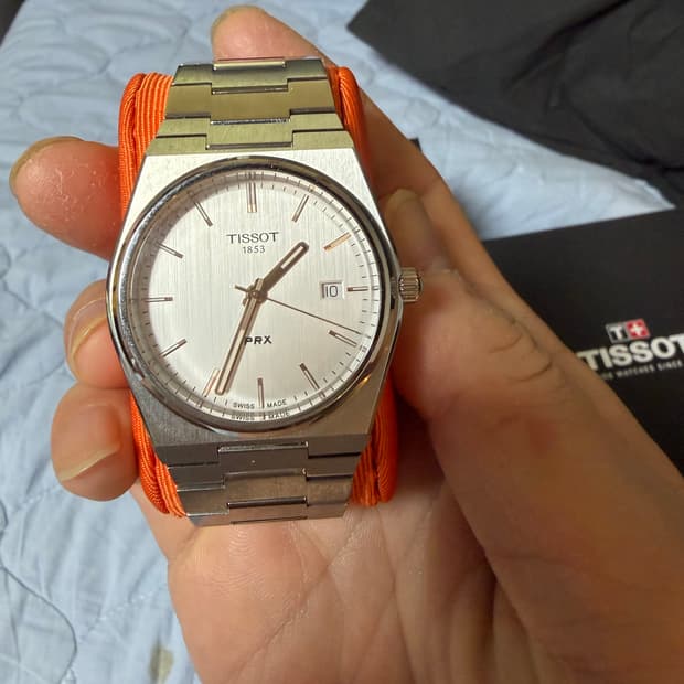 티쏘 PRX 40mm 로즈골드 쿼츠 시계