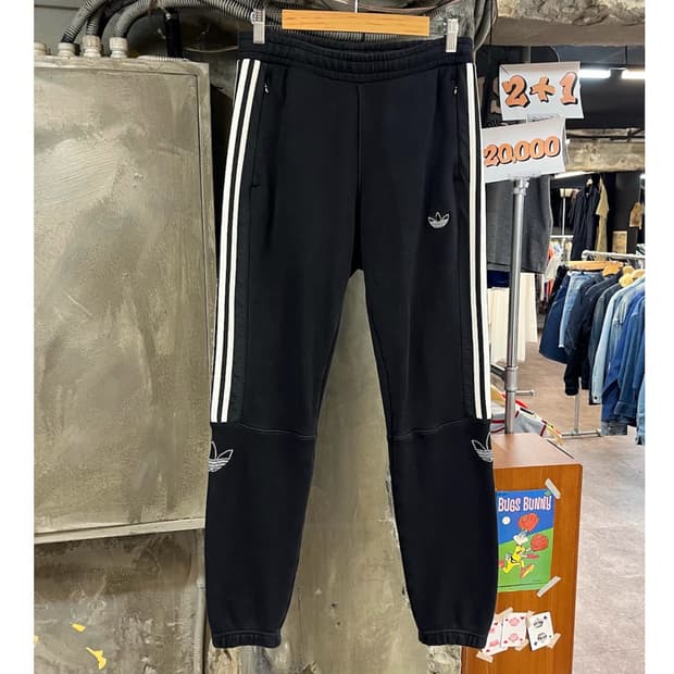 아디다스 스웻 조거 팬츠 블랙 L #csz4115