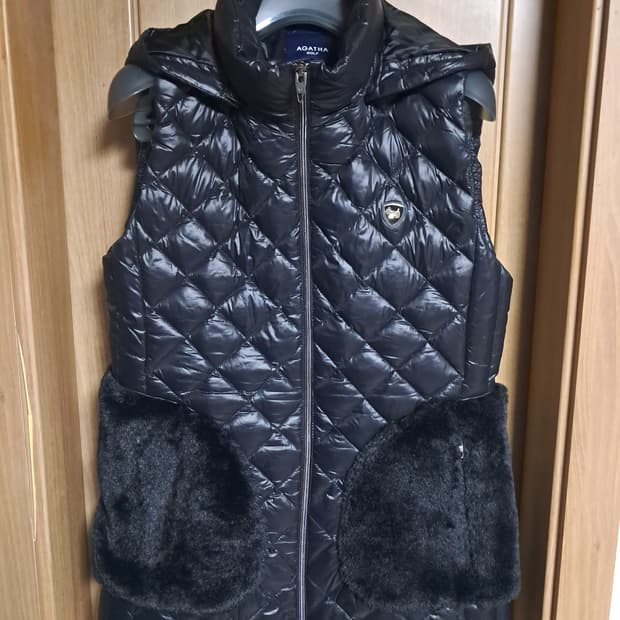 아가타 퀼팅 패딩조끼 105