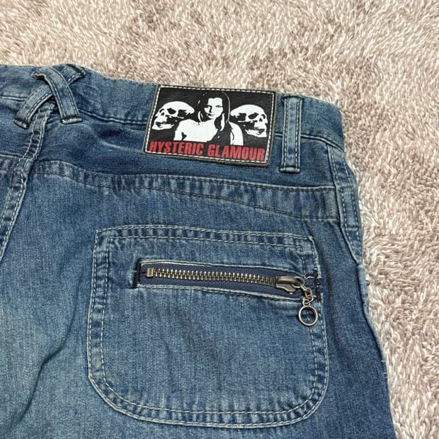 Hysteric Glamour 데님 카프리 7부 팬츠