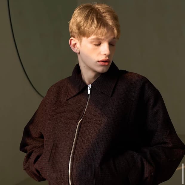 웨이비니스 스페이드 커팅 커브드 jacket_wine brown
