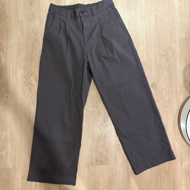 MUJI 무인양품 턱 와이드 팬츠
