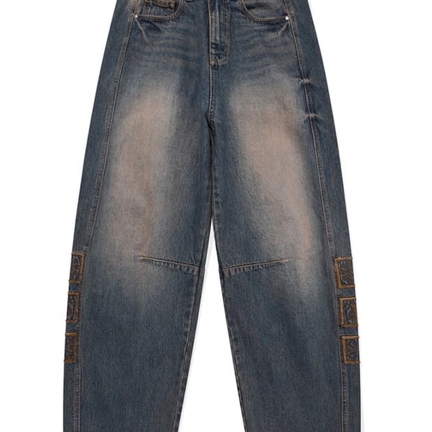 카락터 Vintage Emblem  데님 팬츠
