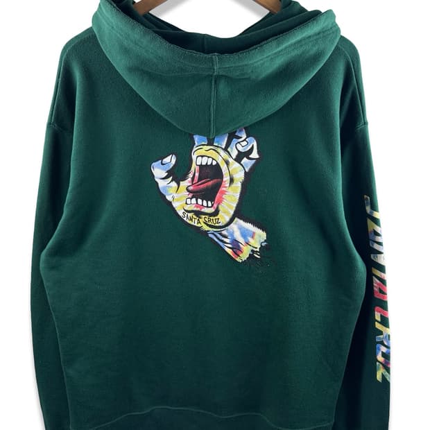 산타크루즈 스크리밍핸드 그린 다크그린 후드티2491
