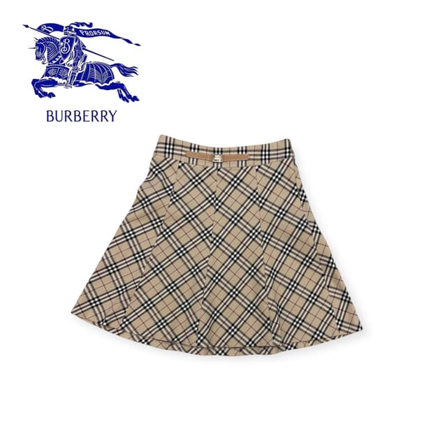 버버리 블루라벨 노바체크 스커트