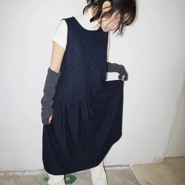 김아홉 테릴렌 도트 셔링 OP