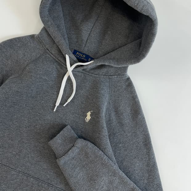 폴로 랄프로렌 화이트포니 그레이 후드 xs 