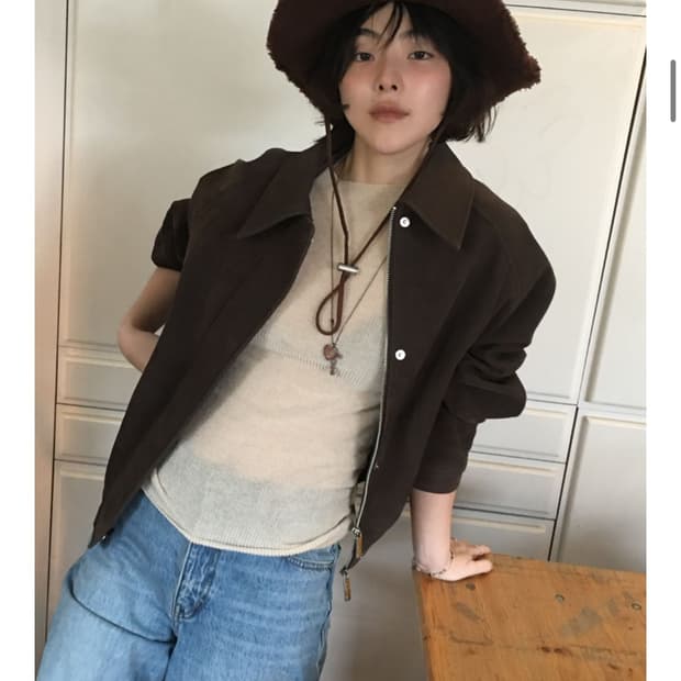 마조네 스웨이드 자켓