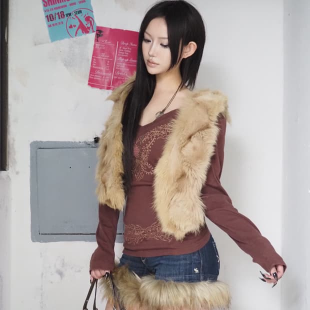 Harley Davidson 딥브이넥 로고롱슬리브