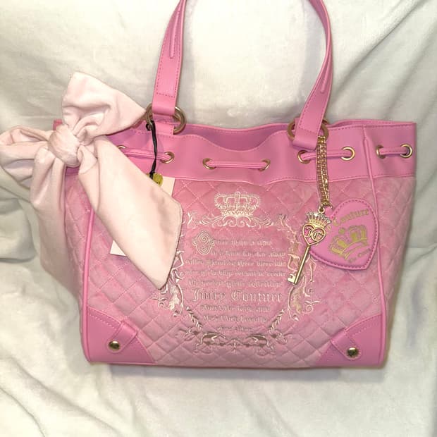 [대대장]쥬시꾸뛰르 테일 데이드리머 토트백 가방 갸루 핑크 베이비베어