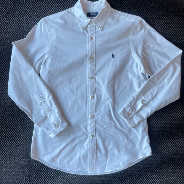 폴로 화이트 옥스포드셔츠 (QR 정품)