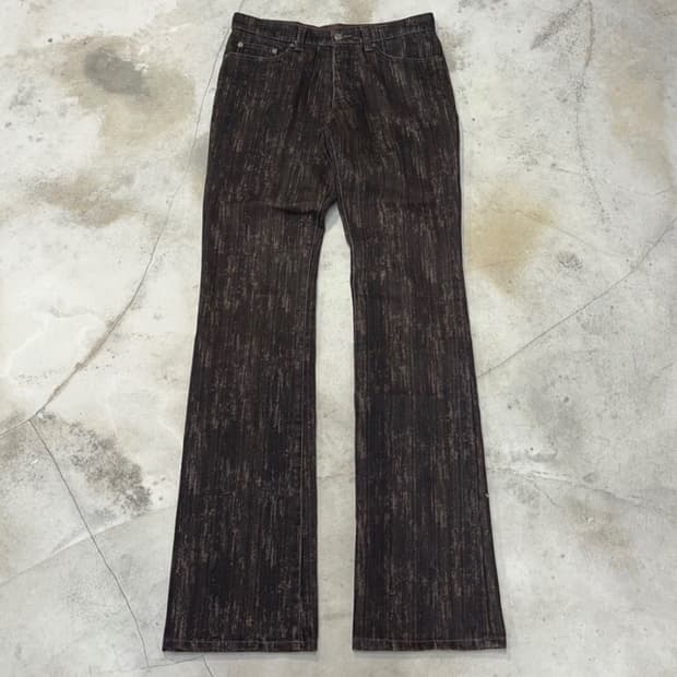 [L] Tornado Mart Coated Flare Denim