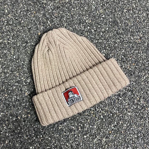 벤데이비스 패치로고 베이지 비니 B4459