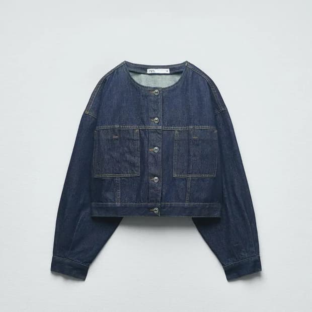 자라 데님 크롭 자켓
