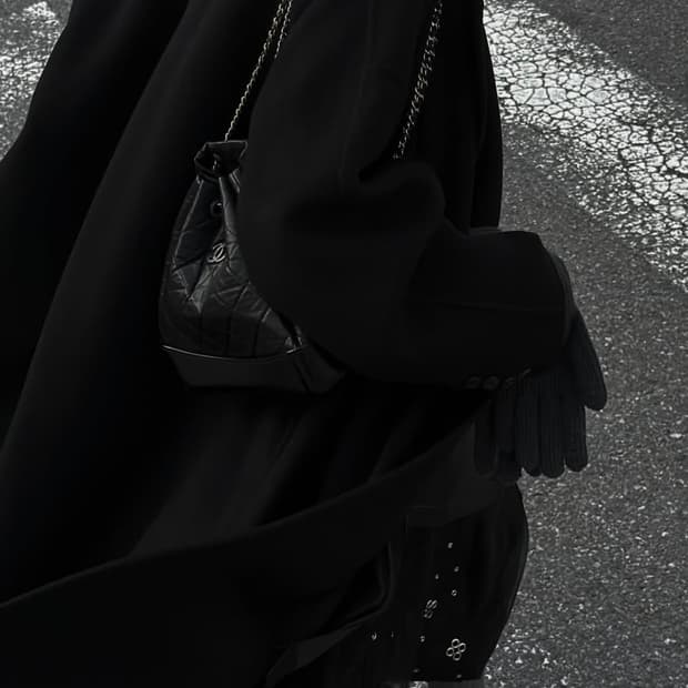 **무료배송Handmade) Wide Long Coat [ Black ]