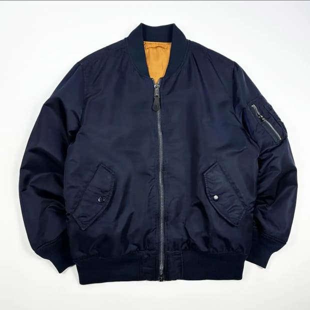 알파인더스트리 베이직 MA-1 항공점퍼 네이비 