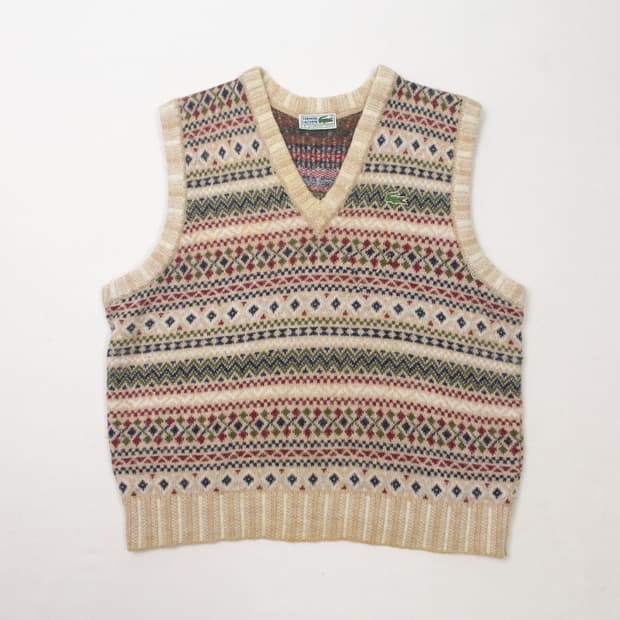 70s Chemise 라코스테 페어아일 니트 베스트