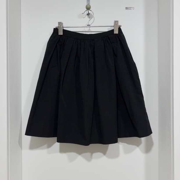 빈티지 플레어 a라인 스커트 / 블랙