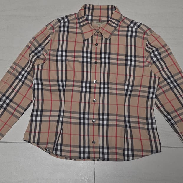 버버리 클래식 체크 긴팔 셔츠M
