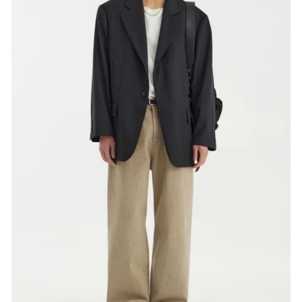 유스 와이드 데님(샌드베이지) M