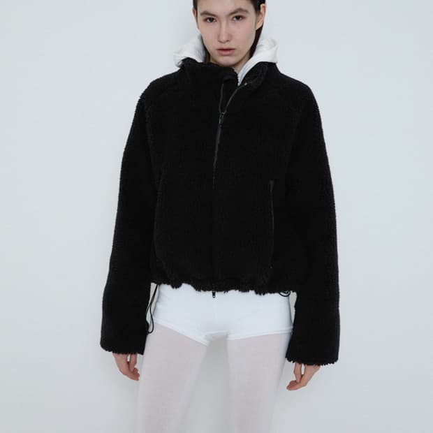 Innir 이니어 울 블렌디드 파일 플리스자켓 숏