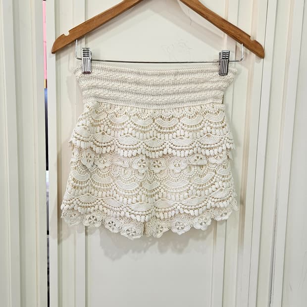 크로쉐 레이스 큐롯 팬츠