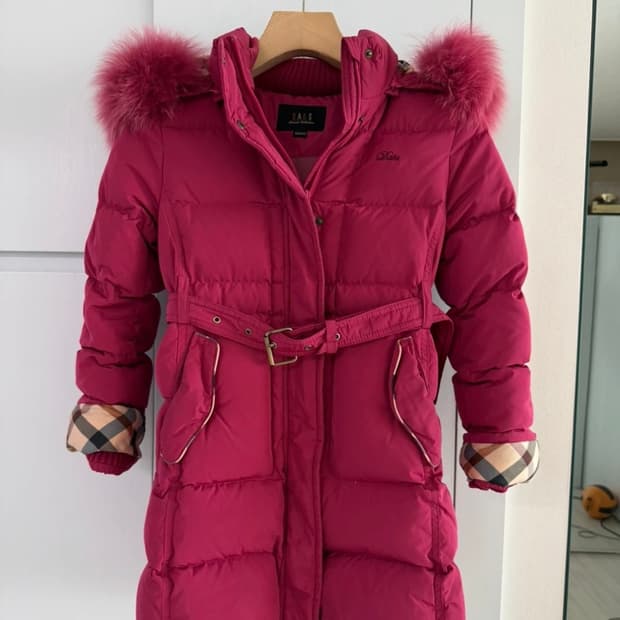 닥스 키즈 여아 핑크 오리털 패딩 150