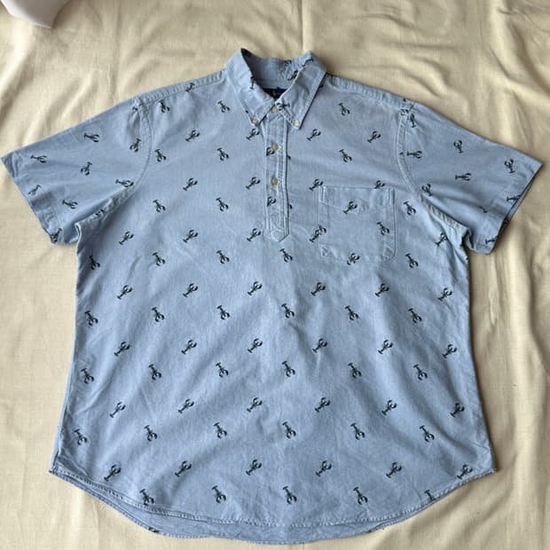 폴로 랄프로렌 랍스터 패턴 풀오버 반팔 셔츠 2XL