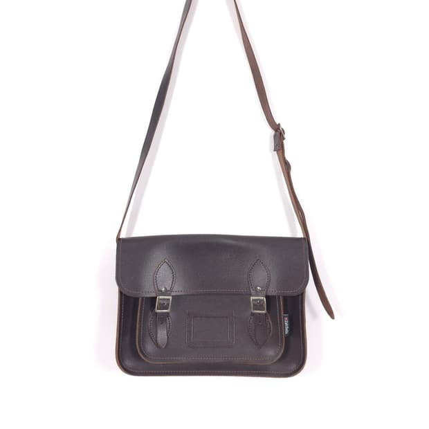 ZATCHELS 다크 브라운 레더 사첼백