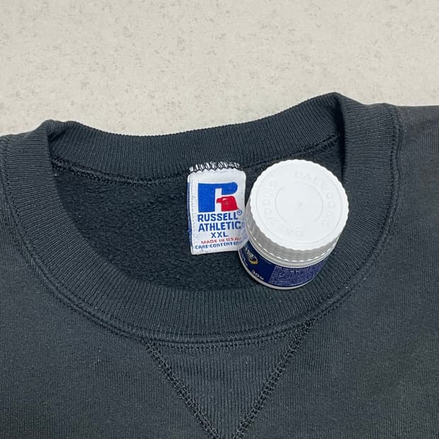 [한국XL]러셀 에슬레틱 블랙 맨투맨 usa xxl