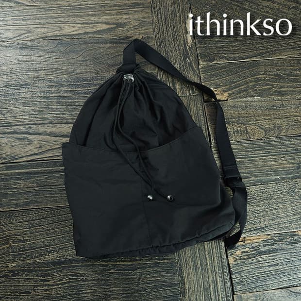 [아이띵소] 트레일 스트링 백팩 블랙 M21487