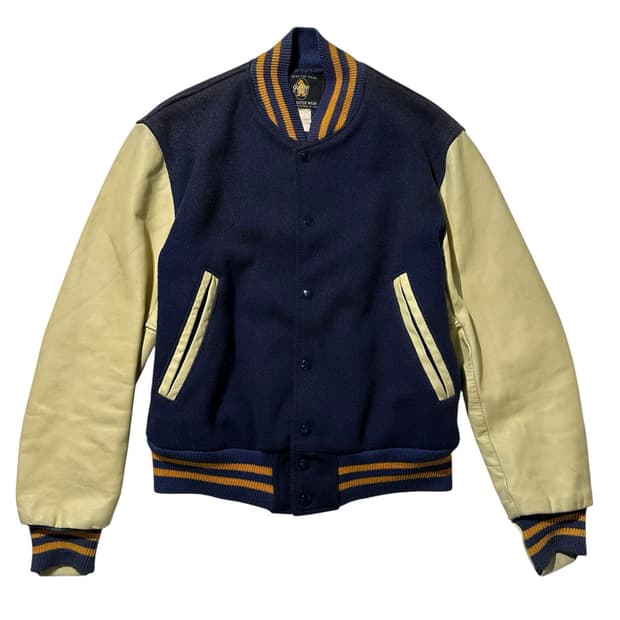 골든베어 80‘s 울 레더 바시티 자켓