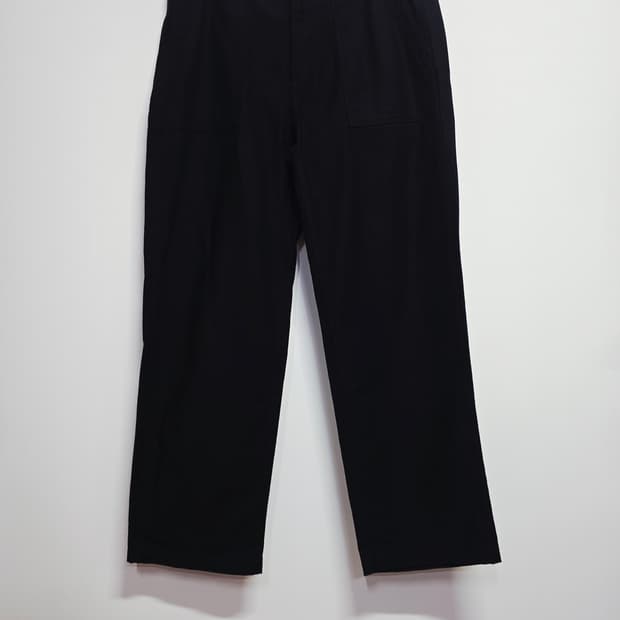 무신사스탠드 블랙 면 와이드 팬츠34
