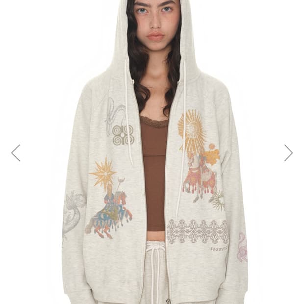 투머치택스 타롯2 와플 후드집업