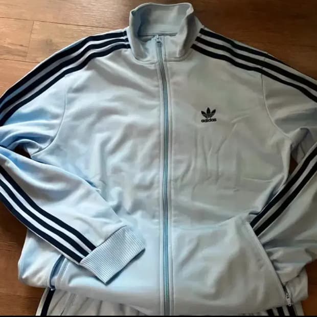 아디다스 트랙탑 져지 트레이닝복 상의 하늘색 (새상품)