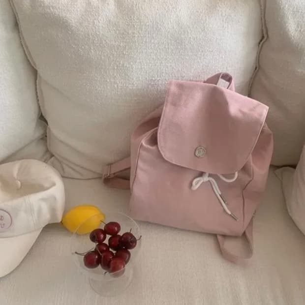 브린 코튼 숄더 백팩 가방 핑크컬러(정가32050원)