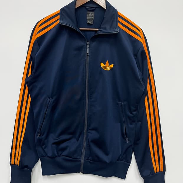 아디다스 네이비 주황 구파이어버드 져지 트랙탑 