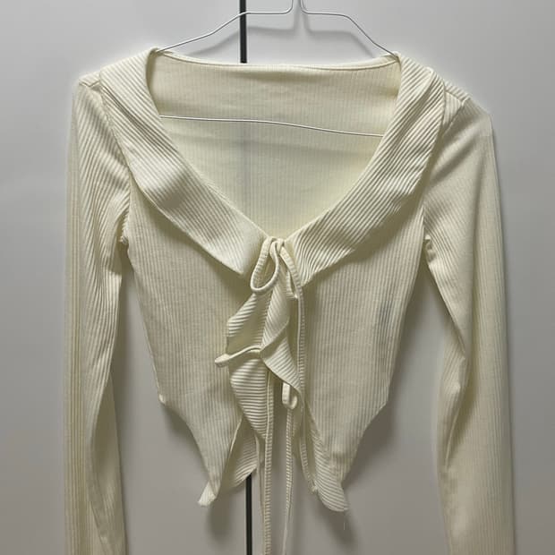 아이보리 프릴 볼레로